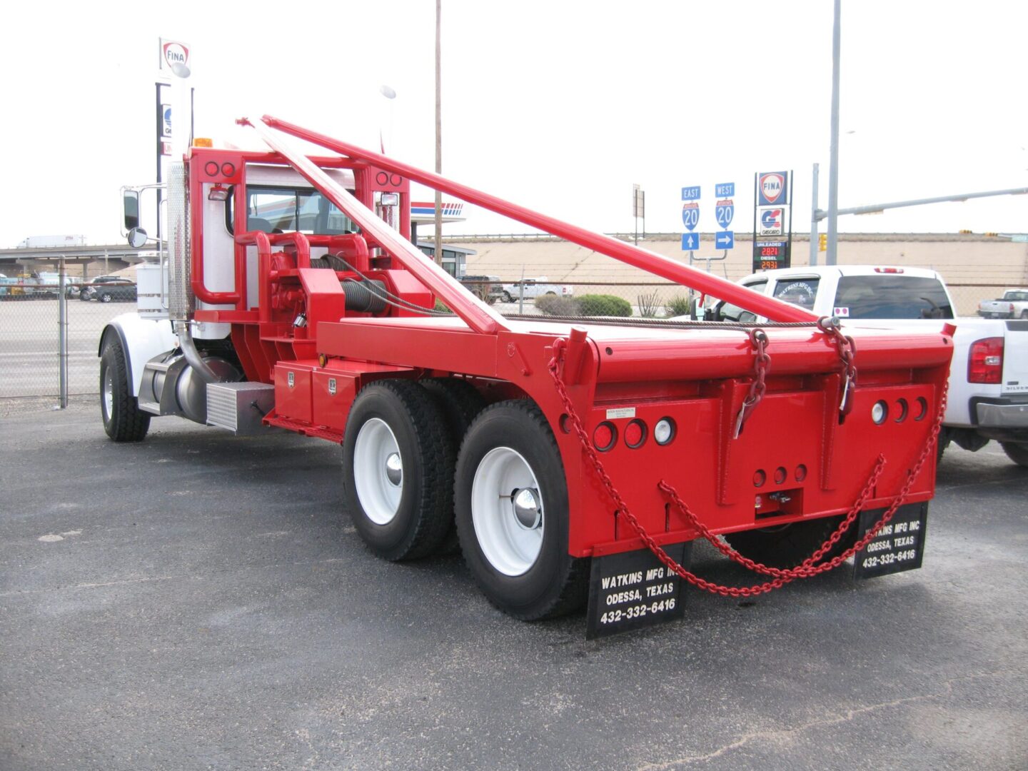 A vehicle ready to provide winch truck services